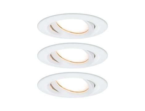 Oprawa do wbudowania NOVA PLUS COIN LED DIM wychylna zestaw 3x6W 470lm 93mm 2700K IP65 230V biały mat