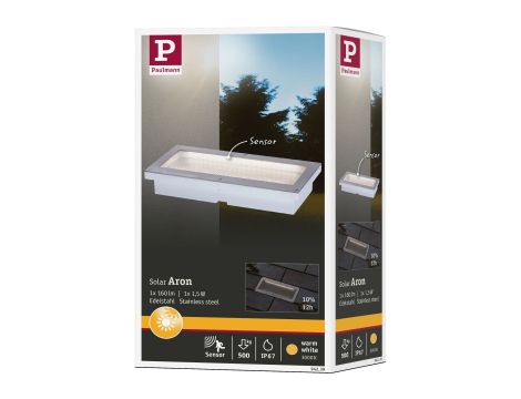 Oprawa wpuszczana ARON LED solar 40lm czujnik zmierzchu 20x10cm 3000K IP67 metal - 7