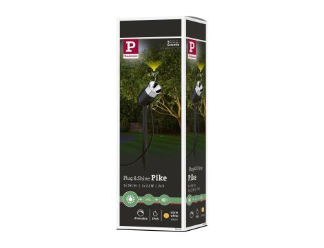 Reflektor ogrodowy Plug & Shine PIKE 2.2W 240lm 3000K IP65 24V antracyt - 5
