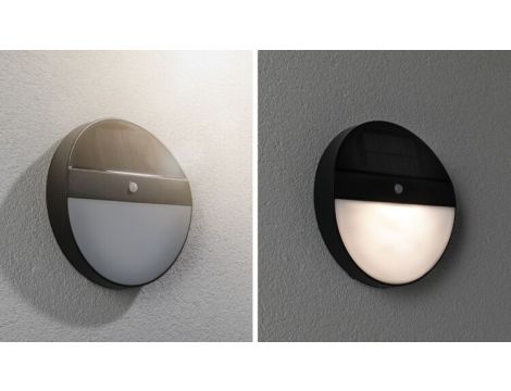 Oprawa elewacyjna ELIOSE LED solar 3000K 50lm z czujnikiem ruchu + zmierzchu IP44 antracyt - 4
