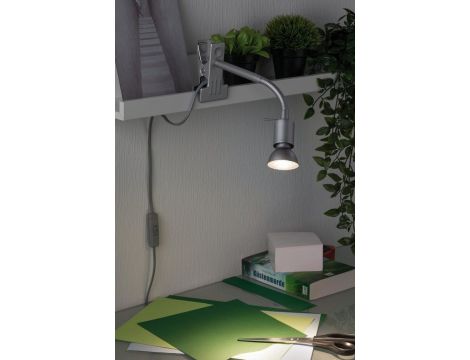 Lampa z klipsem FINJA GU10 max. 35W elastyczne ramię  230V chrom matowy / metal / tworzywo sztuczne - 4
