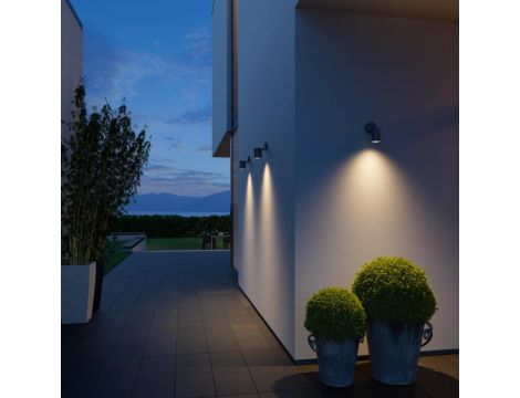 Oprawa elewacyjna z czujnikiem ruchu i zmierzchu SPOT ONE S PIR 7,47W 512lm 3000K IP44  IK03 230V antracyt / aluminium - 3