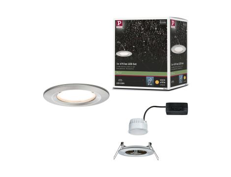 Oprawa do wbudowania NOVA COIN LED stała 6W 470lm 78mm 2700K IP44 230V szczotkowane żelazo - 7