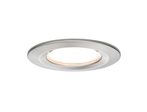 Oprawa do wbudowania NOVA COIN LED stała zestaw 6W 470lm 78mm 2700K IP44 230V szczotkowane żelazo - 2