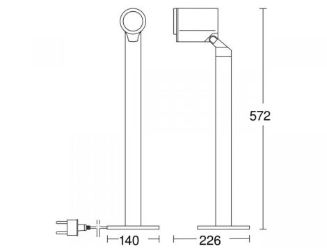 Oprawa ogrodowa z czujnikiem zmierzchu SPOT WAY N 7,86W 512lm 3000K IP44 IK03 230V antracyt / aluminium - 7