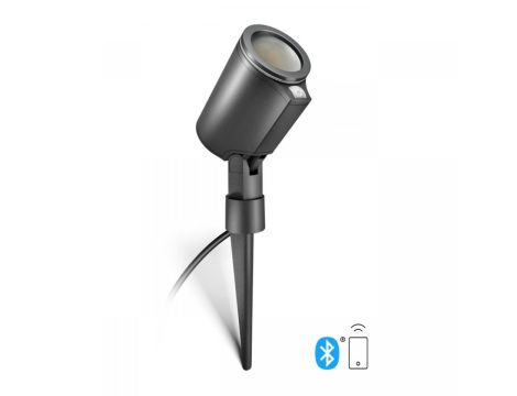 Oprawa ogrodowa wbijana SPOT GARDEN SC LED czujniki ruchu i zmierzchu Bluetooth Mesh  7,9W 512lm 3000K IP44 IK03 230V antracyt / aluminium
