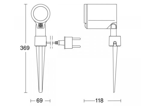 Oprawa ogrodowa wbijana SPOT GARDEN SC LED czujniki ruchu i zmierzchu Bluetooth Mesh  7,9W 512lm 3000K IP44 IK03 230V antracyt / aluminium - 9