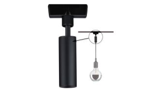 Adapter uniwersalny URail do lampy wiszącej max. 50W 230V czarny mat / metal / tworzywo sztuczne