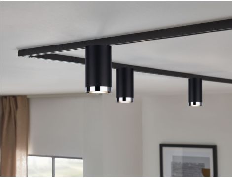 Reflektor na szynoprzewód URail TUBE GU10 max.10W 230V czarny matowy / chrom - 4