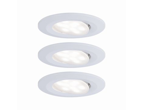 Zestaw opraw do wbudowania CALLA LED 3x5W 400lm okrągła stała 3000/4000/6500K IP65 230V biały matowy