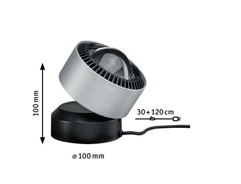 Lampa stołowa ALDAN LED ściemniana 3,5W 200lm 2700K 230V czarny / szczotkowane aluminium - 4