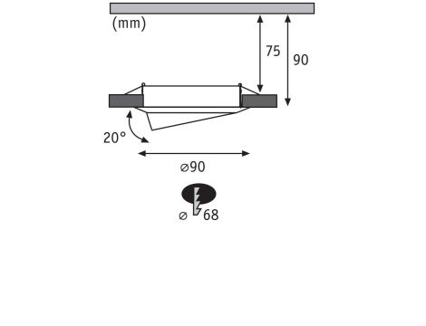 Oprawa wbudowana Base ruchoma 1x5W 230V GU10 51mm Biały Mat/Metal - 5