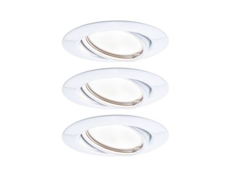 Oprawa do wbudowania BASE Coin 3x5W 3x370lm 3000K ruchoma 230V biały / metal