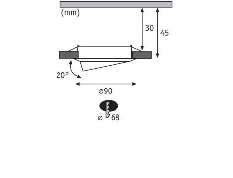 Oprawa do wbudowania BASE Coin 3x5W 3x370lm 3000K ruchoma 230V biały / metal - 8