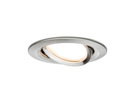 Oprawa do wbudowania NOVA COIN LED wychylna 6W 470lm 84mm 2700K IP23 230V szczotkowane żelazo