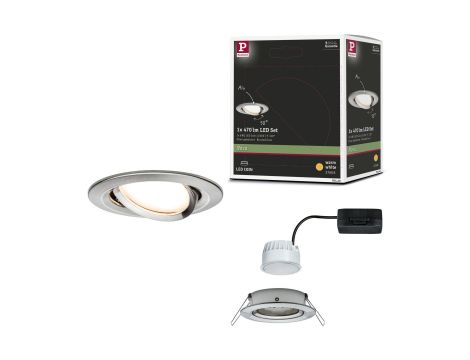 Oprawa do wbudowania NOVA COIN LED wychylna 6W 470lm 84mm 2700K IP23 230V szczotkowane żelazo - 7