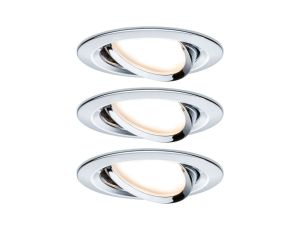 Oprawa do wbudowania NOVA COIN LED wychylna zestaw 3x6W 470lm 84mm 2700K IP23 230V chrom