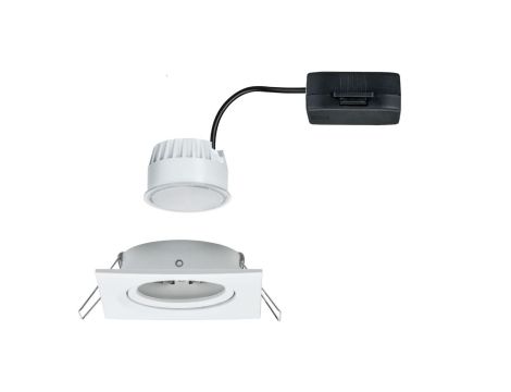 Oprawa do wbudowania NOVA COIN LED wychylna 6W 470lm 84x84mm 2700K IP23 230V biały mat - 2