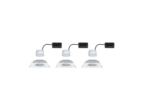 Oprawa do wbudowania NOVA COIN LED wychylna zestaw 3x6W 470lm 84x84mm 2700K IP23 230V biały mat - 4