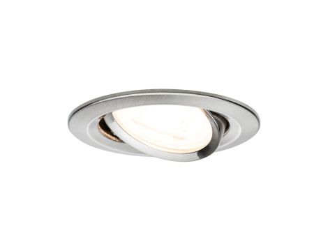 Oprawa do wbudowania NOVA LED DIM wychylna GU10 6.5W 460lm 84mm 2700K IP23 230V szczotkowane żelazo