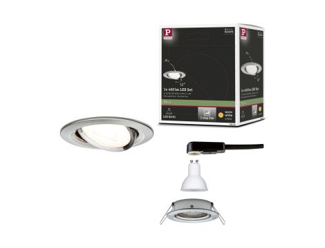Oprawa do wbudowania NOVA LED DIM wychylna GU10 6.5W 460lm 84mm 2700K IP23 230V szczotkowane żelazo - 8