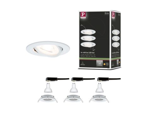 Oprawa do wbudowania NOVA LED DIM wychylna zestaw  GU10 6.5W 460lm 84mm 2700K IP23 230V biały mat - 8