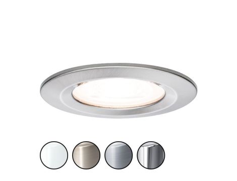 Oprawa do wbudowania NOVA LED DIM stała GU10 6.5W 460lm 78mm 2700K IP44 230V szczotkowane żelazo - 7