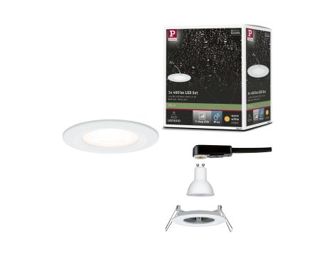 Oprawa do wbudowania NOVA LED DIM stała GU10 6.5W 460lm 78mm 2700K IP44 230V biały mat - 5