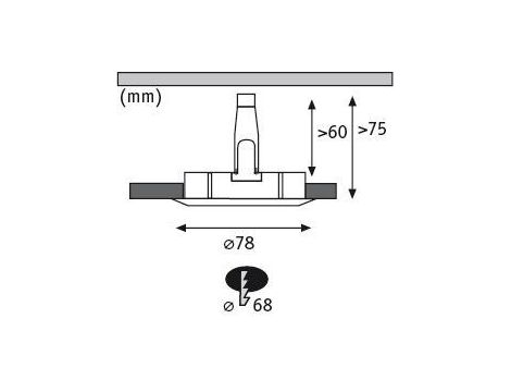 Oprawa do wbudowania NOVA LED DIM stała GU10 6.5W 460lm 78mm 2700K IP44 230V aluminium - 5
