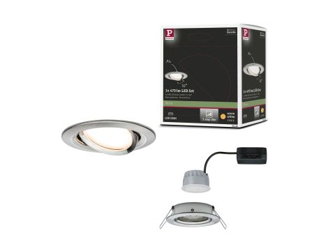 Oprawa do wbudowania NOVA COIN LED DIM wychylna 6W 470lm 84mm 2700K IP23 230V szczotkowane żelazo - 7