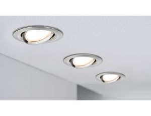 Oprawa do wbudowania NOVA COIN LED DIM wychylna 6W 470lm 84mm 2700K IP23 230V szczotkowane żelazo - image 2