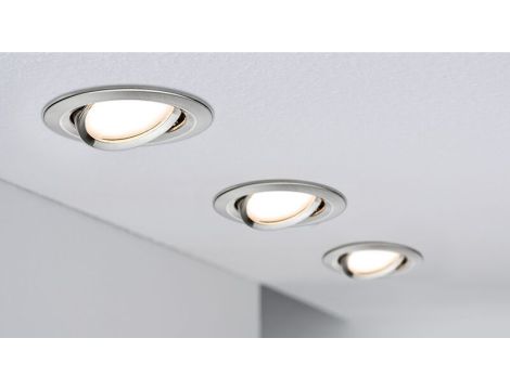 Oprawa do wbudowania NOVA COIN LED DIM wychylna 6W 470lm 84mm 2700K IP23 230V szczotkowane żelazo - 2