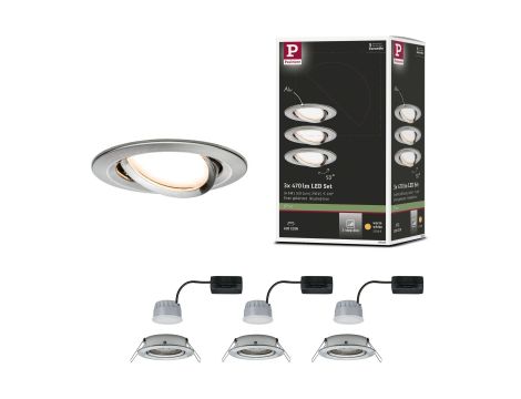 Oprawa do wbudowania NOVA COIN LED DIM wychylna 6W 470lm 84mm 2700K IP23 230V szczotkowane żelazo - 9