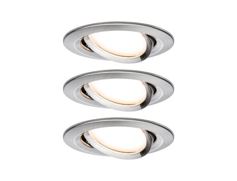 Oprawa do wbudowania NOVA COIN LED DIM wychylna 6W 470lm 84mm 2700K IP23 230V szczotkowane żelazo