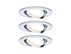 Oprawa do wbudowania NOVA COIN LED DIM wychylna zestaw 3x6W 470lm 84mm 2700K IP23 230V chrom