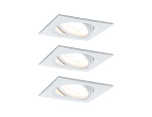 Oprawa do wbudowania NOVA COIN LED DIM wychylna zestaw 3x6W 470lm 84x84mm 2700K IP23 230V biały mat
