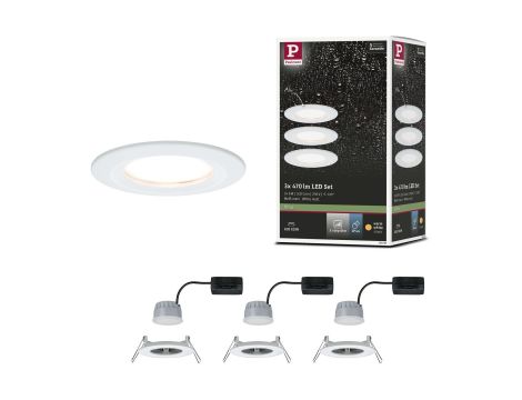 Oprawa do wbudowania NOVA COIN LED DIM stała zestaw  3x6W 470lm 78mm 2700K IP44 230V biały mat - 7