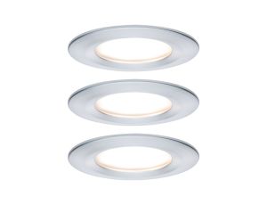 Oprawa do wbudowania NOVA COIN LED DIM stała zestaw 3x6W 470lm 78mm 2700K IP44 230V aluminium