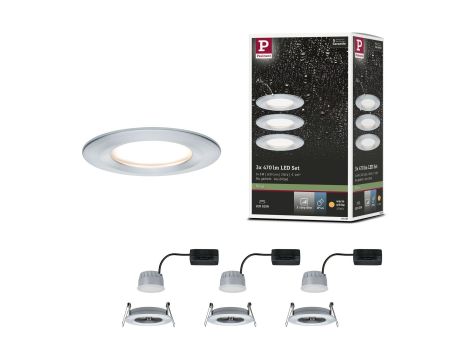 Oprawa do wbudowania NOVA COIN LED DIM stała zestaw 3x6W 470lm 78mm 2700K IP44 230V aluminium - 8