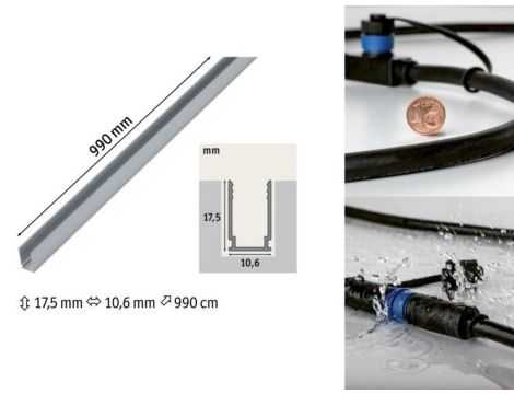 Profil aluminiowy do taśm LED Plug & Shine NEON 1 metr srebrny / aluminum - 7