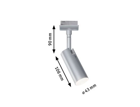 Reflektor na szynoprzewód URail TUBO LED 5W 237lm 3000K 230V chrom matowy/ metal - 6