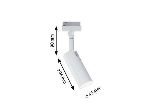 Reflektor na szynoprzewód URail TUBO LED 5W 237lm 3000K 230V biały / metal - 6