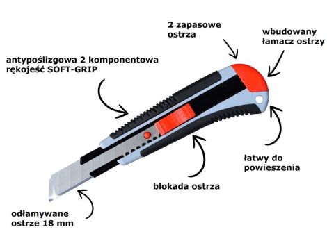 Nóż z ostrzem 18 mm Abraboro - 2
