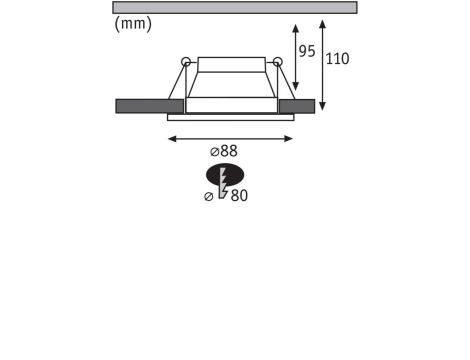 Oprawa do wbudowania COLE COIN LED 3-STEP DIM 3x6W 470lm 2700K IP44 230V biały / czarny matowy - 7