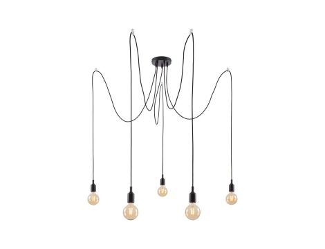 Lampa wisząca KETIL Neordic E27 max 5x60W IP20 230V czarny / metal / tworzywo sztuczne - 3