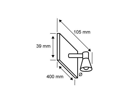 Oprawa ścienna EVIE LED nad lustro 8W 610lm 3000K IP44 400mm 230V chrom/  tworzywo sztuczne - 2