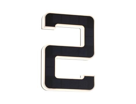 Oprawa elewacyjna SOLAR LED numer domu 2 3000K IP44 wymienny akumulator / czarny / tworzywo sztuczne - 7