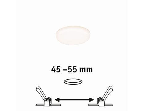 Panel bezramkowy Veluna VariFit IP44 6W 3000K 75mm Tworzywo sztuczne - 5