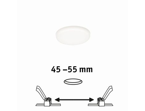 Panel bezramkowy Veluna VariFit IP44 6W 4000K 75mm Tworzywo sztuczne - 5
