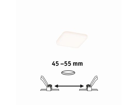 Panel bezramkowy Veluna VariFit IP44 6W 3000K 75x75mm Tworzywo sztuczne - 5